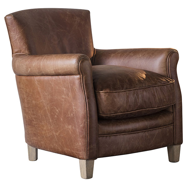Gallery Direct Mr Paddington Leather Armchair in Saddle leather