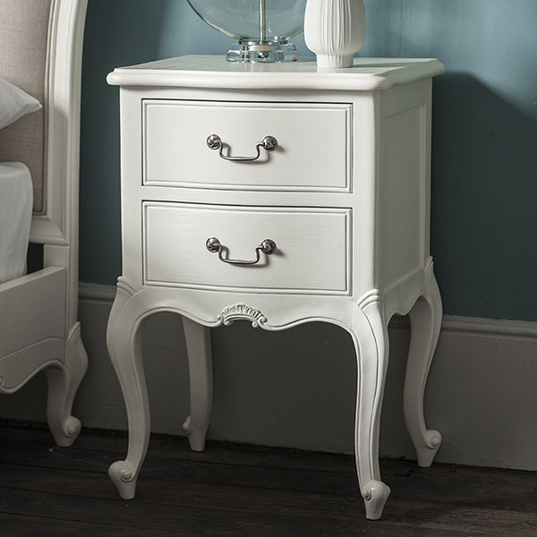 Gallery Direct Chic Vanilla White Bedside Table