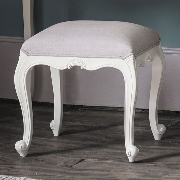 Gallery Direct Chic Vanilla White Dressing Table Stool