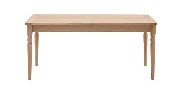 Harvest Direct Harrow Contemporary Natural Oak Extending Dining Table