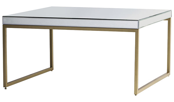 Harvest Direct Octavia Champagne Contemporary Coffee Table