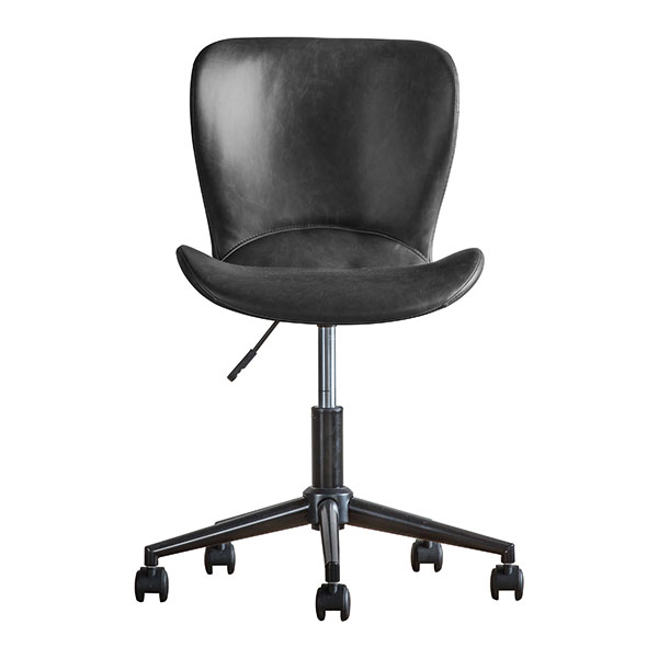 Harvest Direct Dimmock Charcoal Swivel Chair