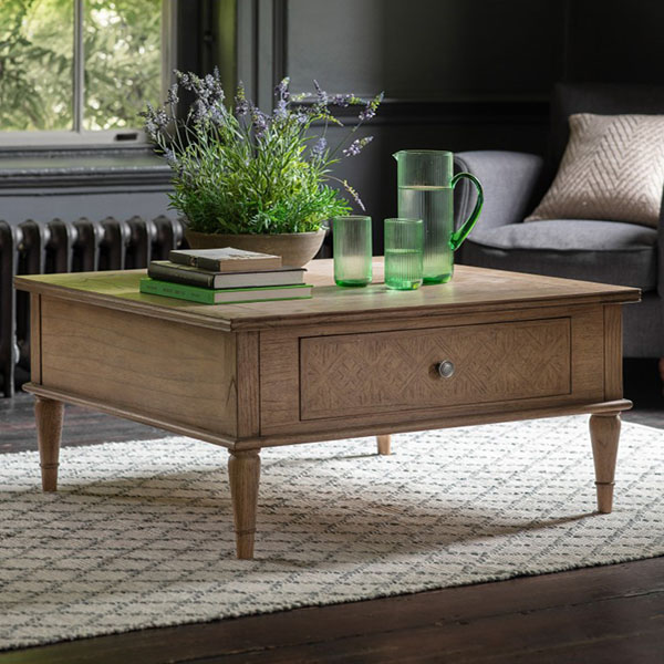 Harvest Direct St Vincent Square 2 Drawer Coffee Table