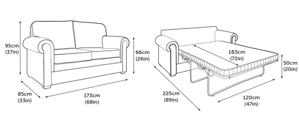 Jay-Be Classic Sofa Bed Product Dimensions