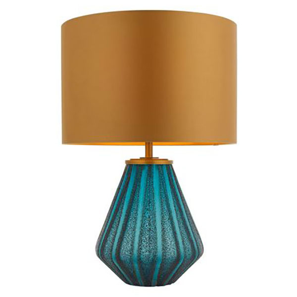 Harvest Direct Cyrano Table Lamp with Gold Shade