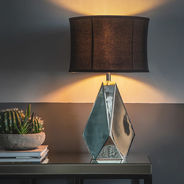 Harvest Direct Inkerman Table Lamp with Black Shade
