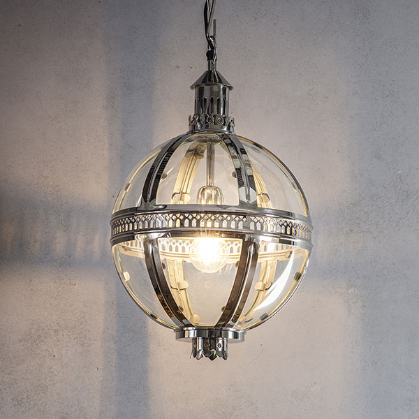 Harvest Direct Vienna Small Silver Round Ceiling Pendant Light