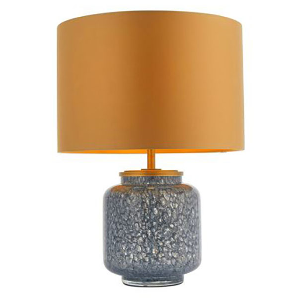 Harvest Direct Zora Table Lamp with Gold Shade