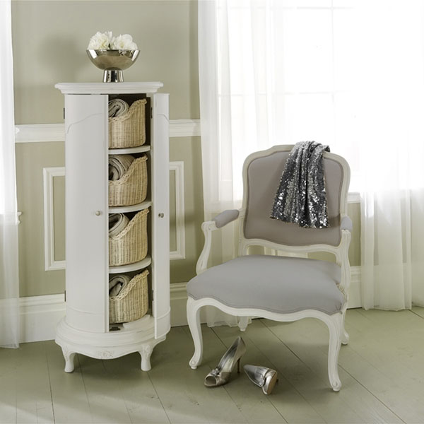 Willis & Gambier Etienne Grey Storage Cabinet & Bedroom Armchair