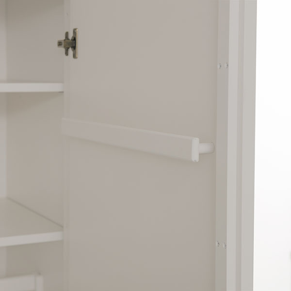 Willis & Gambier Etienne Grey Wide Fitted Wardrobe - Close up image of the tie rail on 1 of the wardrobe doors