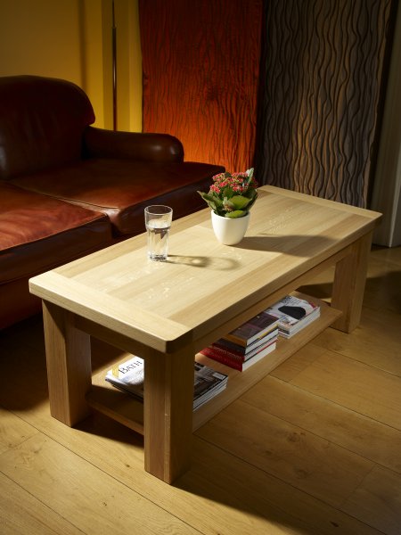 Charltons Bretagne Oak Coffee Table with Shelf