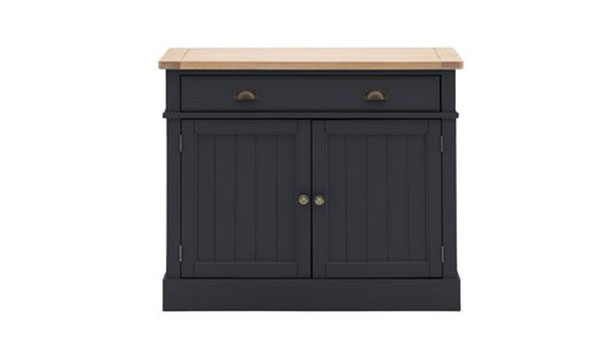 Gallery Direct Eton Contemporary Meteor Painted / Oak 2 Door Sideboard