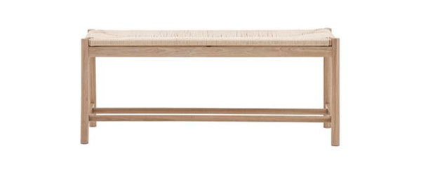 Gallery Direct Eton Contemporary Natural Oak Rope Bench