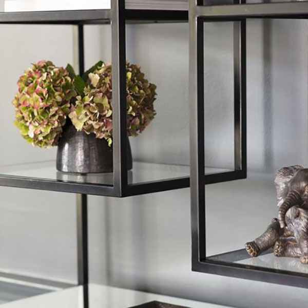 Gallery Direct Pippard Black Contemporary Open Display Unit - Close up