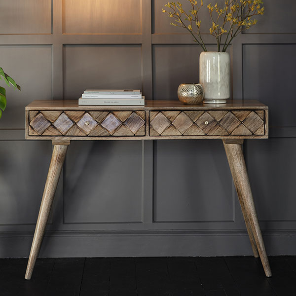 Gallery Direct Tuscany Burnt Wax Contemporary Console Table