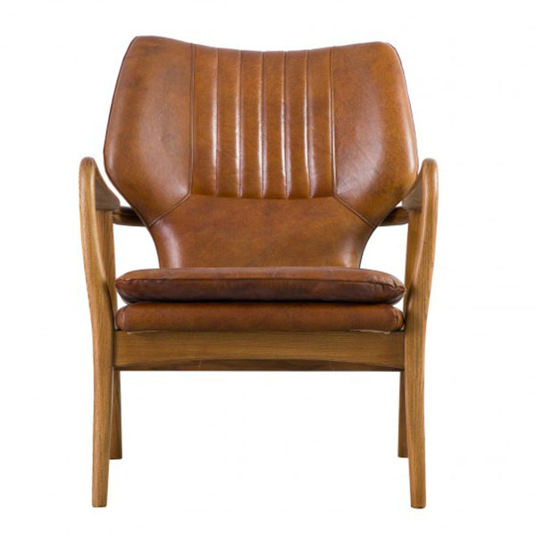 Anglia Brown Leather Armchair