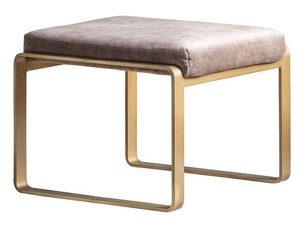 Gallery Direct Fabien footstool shown here in mineral leather