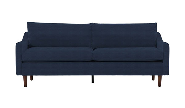 Gallery Direct Model 2 3 seater sofa shown here in Placido Indigo fabric
