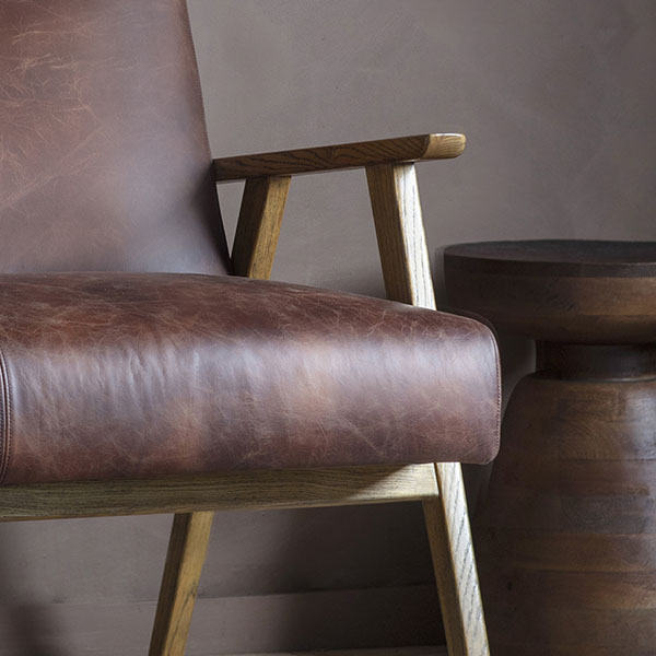 Neyland Vintage Brown Leather Sofa