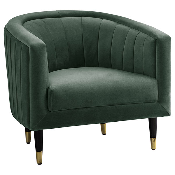 Gallery Direct Serrano armchair shown here in the mallard velvet finish
