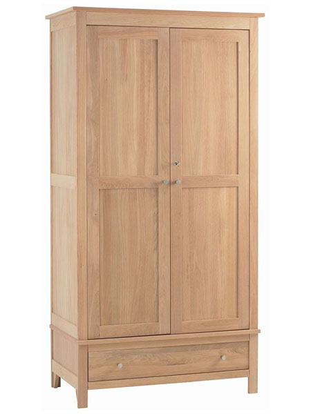Corndell Nimbus Oak Double Wardrobe with Drawer