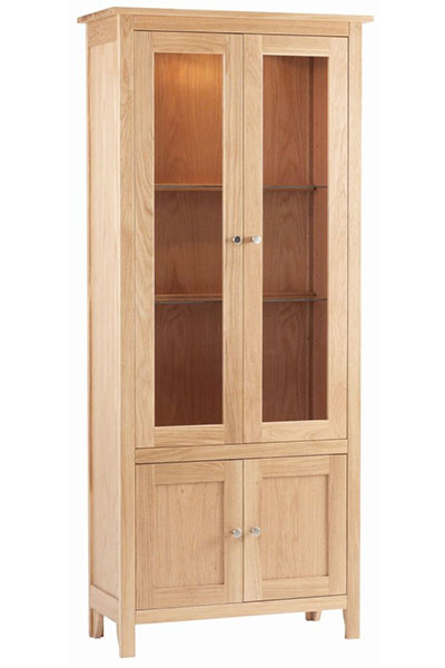 Corndell Nimbus Oak Glazed Display Cabinet