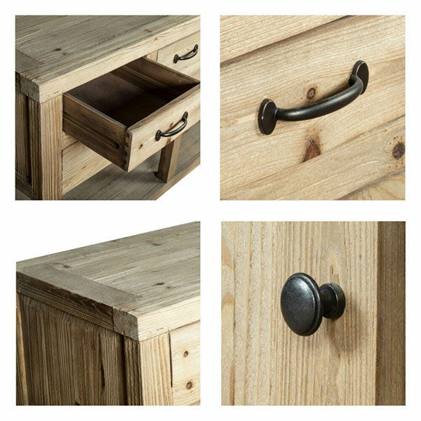 Detailed finishing on the Devonshire Living Chiltern Reclaimed Pine furniture collection