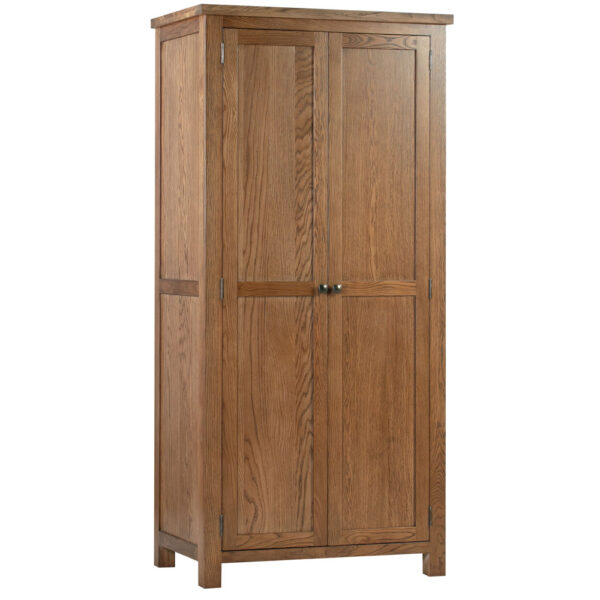 Devonshire Living Dorset Rustic Oak All Hanging Double Wardrobe