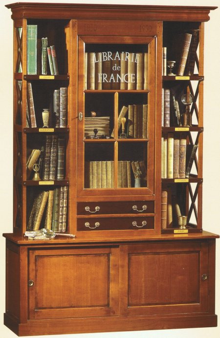 Felix Monge 19th C Librarian's Bookcase