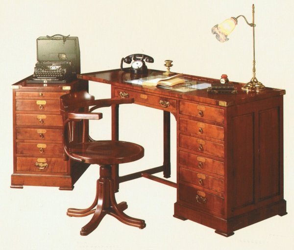 Felix Monge Watchmaker's Desk, Drawers & Swivel Chair
