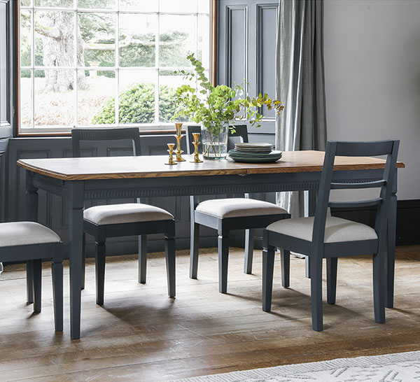 Gallery Direct Bronte Storm Extending Dining Table & Dining Chairs
