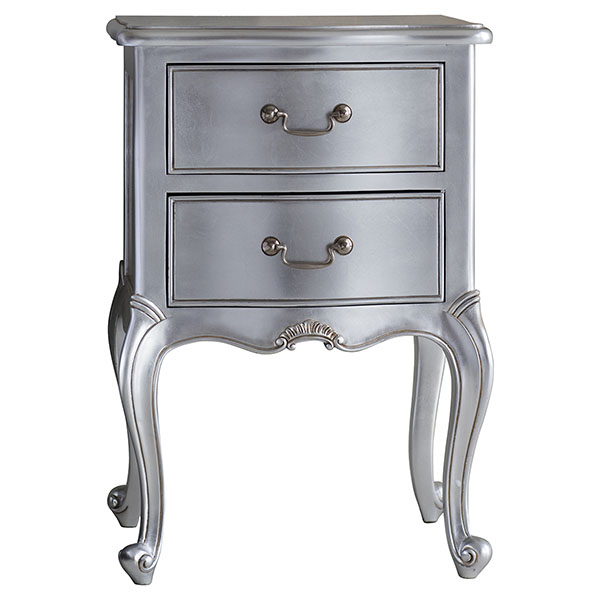 Gallery Direct Chic Silver Bedside Table
