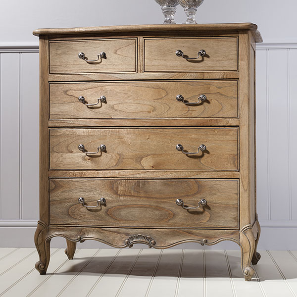 Gallery Direct Chic Weathered 5 Drawer Chest of Drawers