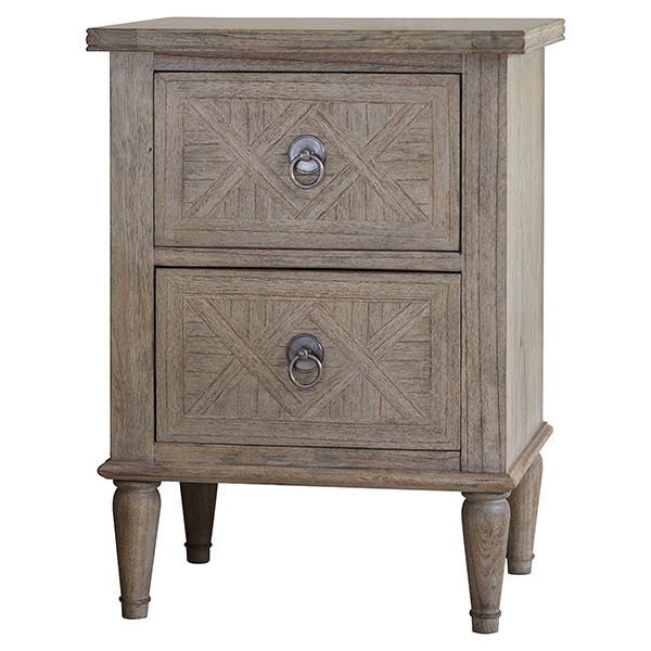 Gallery Direct Mustique 2 Drawer Bedside Table