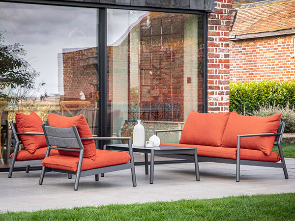 Gallery Direct Cannes Orange Outdoor Lounge Set