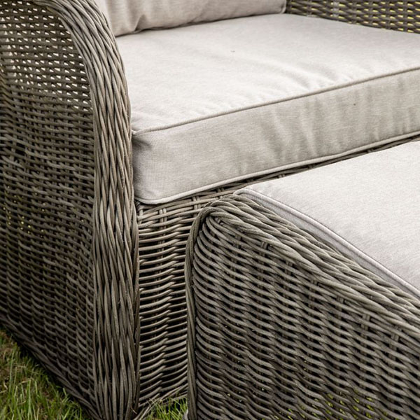 Gallery Direct Cinto Natural High Back Outdoor Lounge Set - Close up image of the finish & cushions on the Cinto set