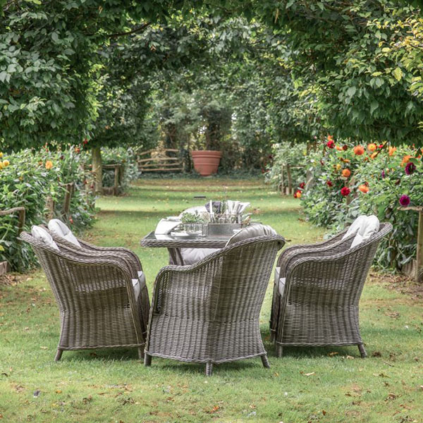 Gallery Direct Fior Natural 6 Seater Outdoor Round Dining Set