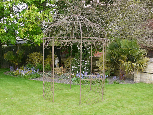 Painted Metal Garden Arches, Gazebos, Swings & Firepits