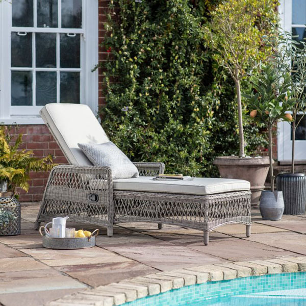 Gallery Direct Menton Stone Outdoor Country Lounger