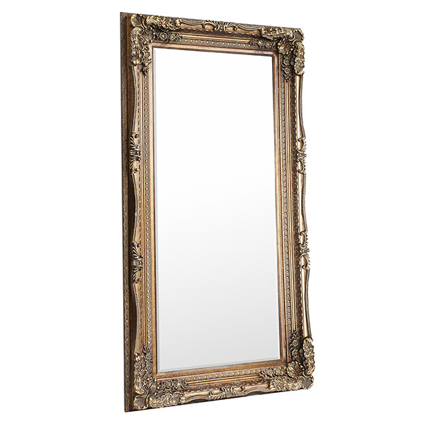 Gallery Direct Gold Carved Louis Leaner Mirror