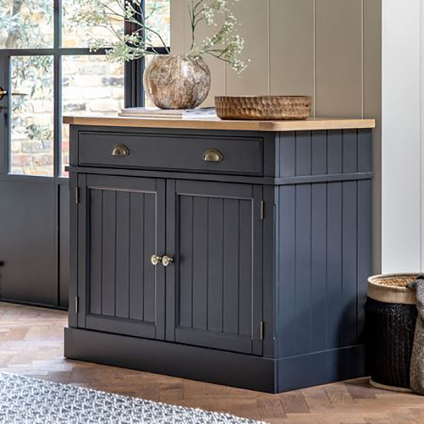 Harvest Direct Harrow Contemporary Meteor Painted / Oak 2 Door Sideboard