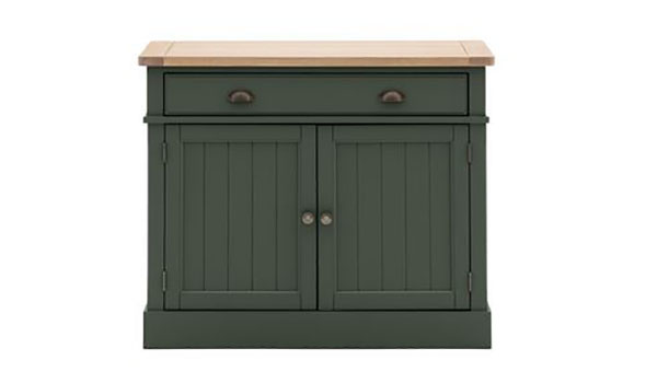 Harvest Direct Harrow Contemporary Moss Painted / Oak 2 Door Sideboard