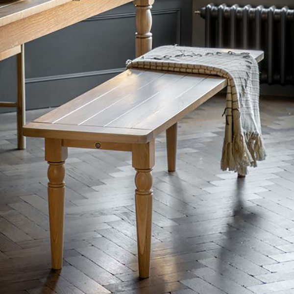 Harvest Direct Harrow Contemporary Natural Oak Dining Bench