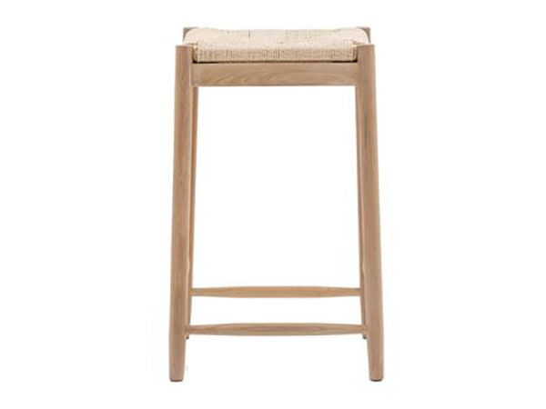 Harvest Direct Harrow Contemporary Natural Oak Rope Stool