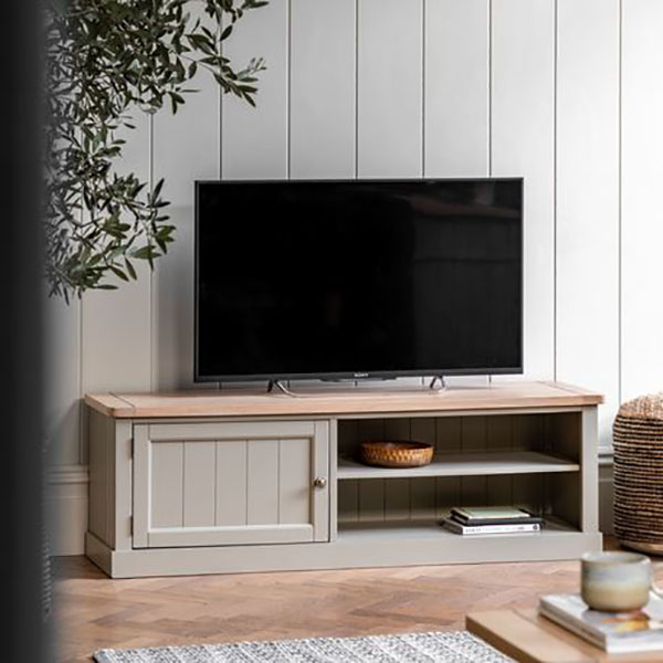 Harvest Direct Harrow Contemporary Prairie Painted / Oak Media Unit