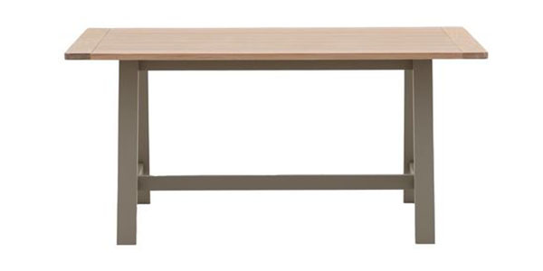 Harvest Direct Harrow Contemporary Prairie Painted / Oak Trestle Dining Table