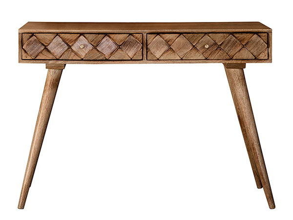 Harvest Direct Lombardy Burnt Wax Contemporary Console Table