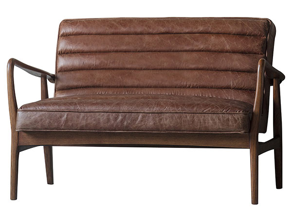 Harvest Direct Cherry 2 seater leather sofa shown here in vintage brown leather