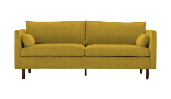 Harvest Direct Cindy 3 3 seater sofa shown here in Placido Saffron fabric