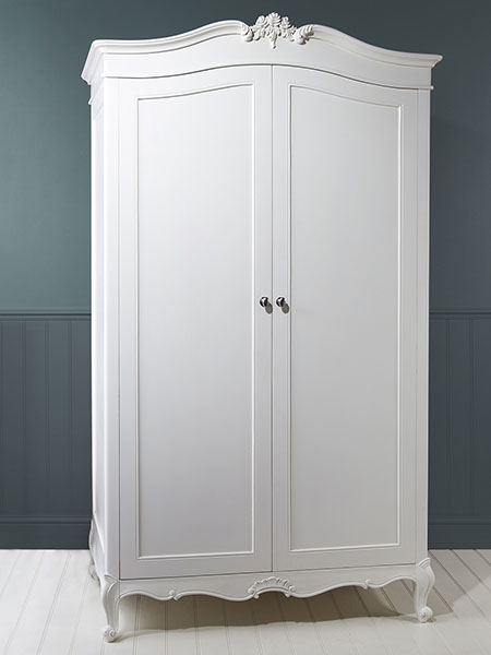 Harvest Direct Chateau vanilla White 2 Door Wardrobe / Armoire